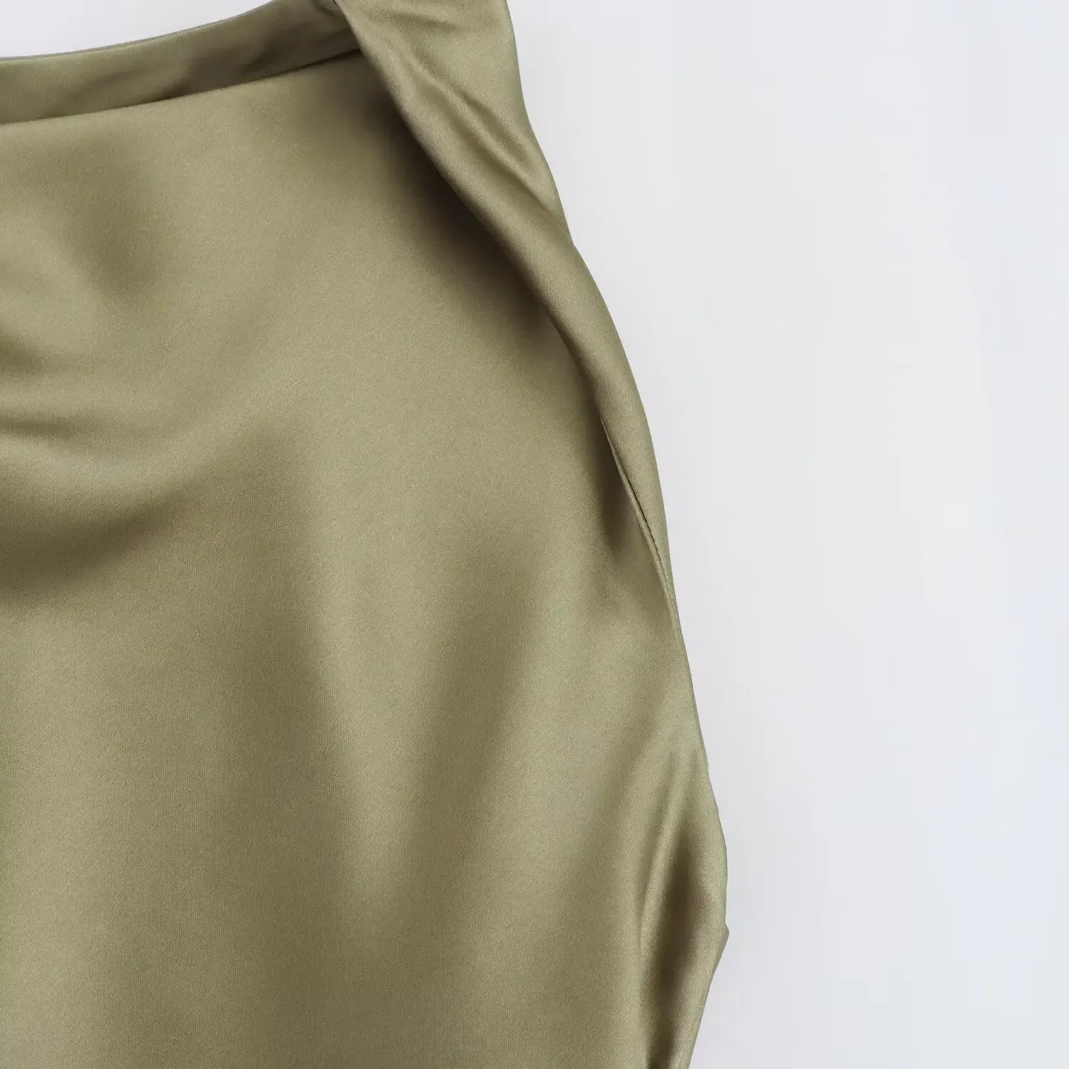 LIZAKOSHT  -  Summer New Women Sleeveless Dress Fashion Temperament Sexy Silk Satin Texture Solid Color Midi Long Dress Women Elegant