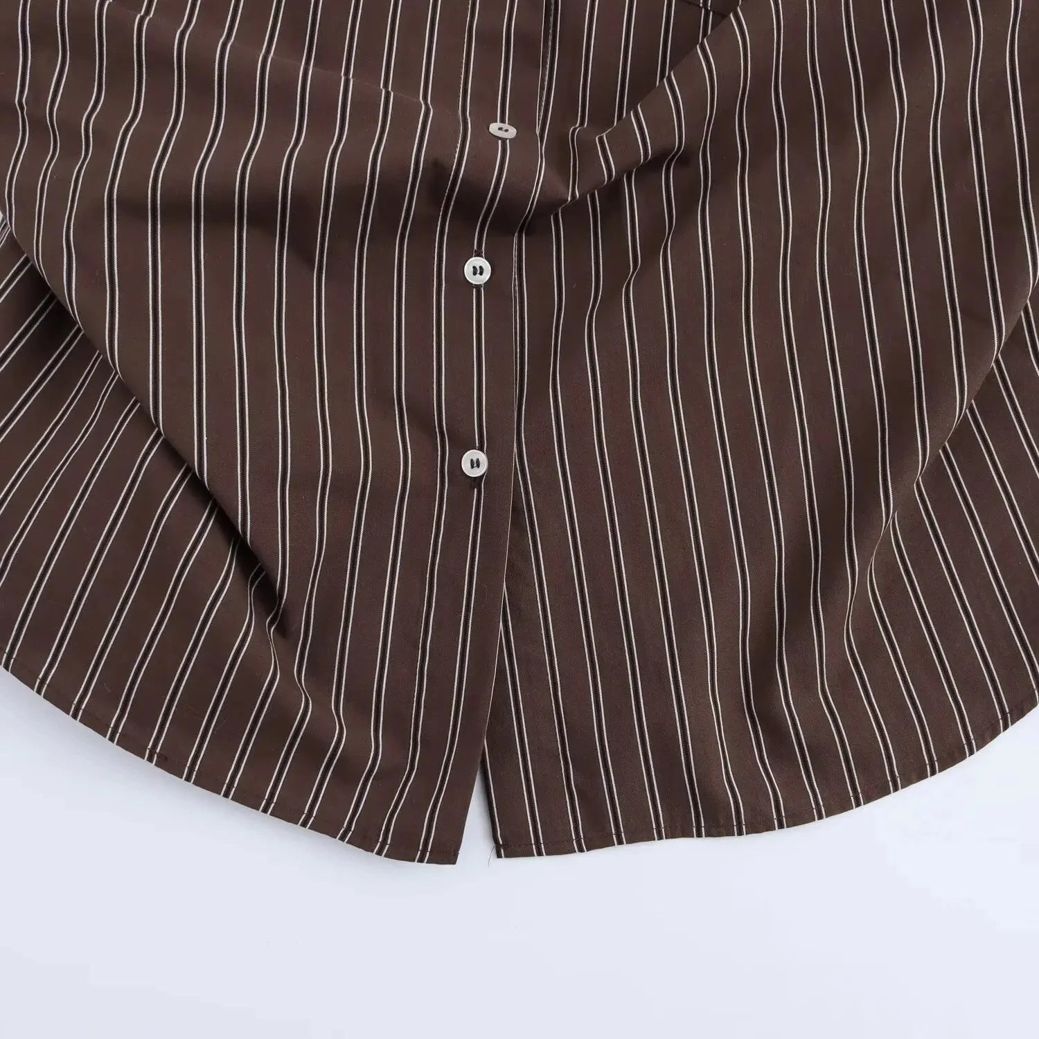 LIZAKOSHT  -  Striped Shirt Women Casual Loose Single Breasted Turn-down Collar Blouse 2025 New Summer Office Lady Simple Long Sleeve Shirts