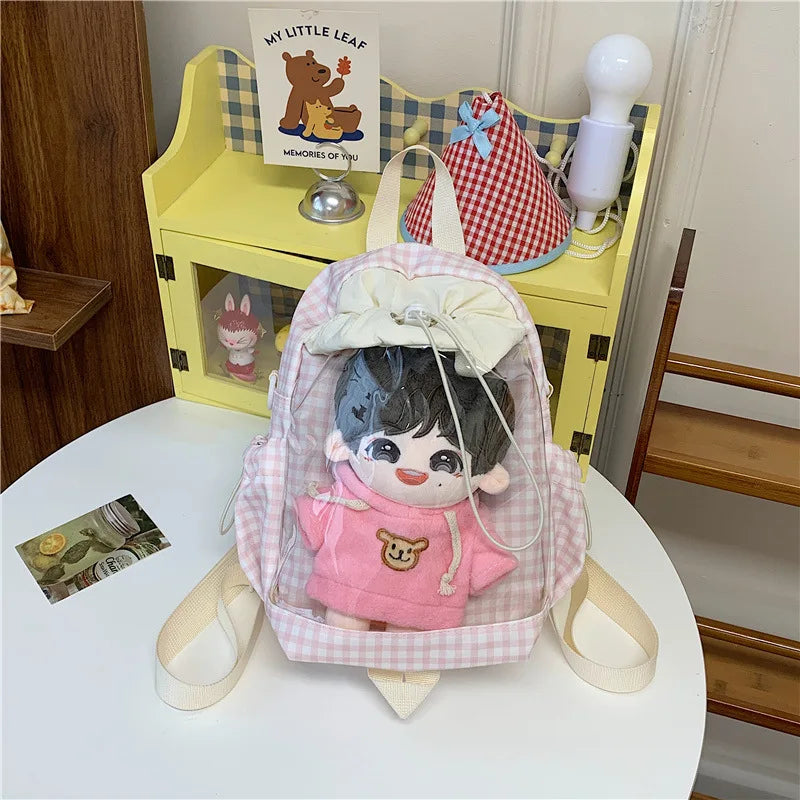 LIZAKOSHT  -  Korean Style Jelly Crossbody Bags Casual and Versatile Fashion Backpacks Large Capacity for School Students Texture Ita Bag