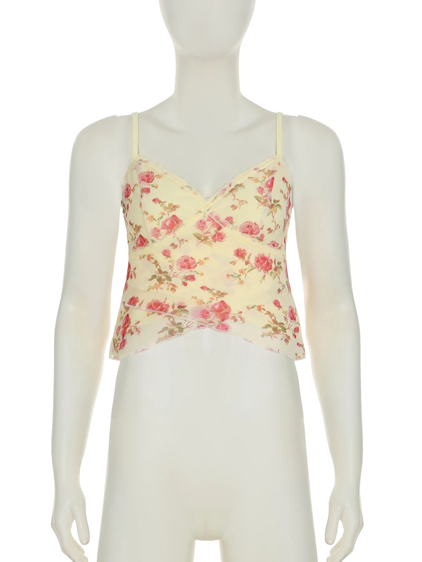 LIZAKOSHT  -  Bodycon Sexy Backless Camisole Floral Print Sleeveless Retro Summer Cropped Tops Elastic Hottie Women's Clothing