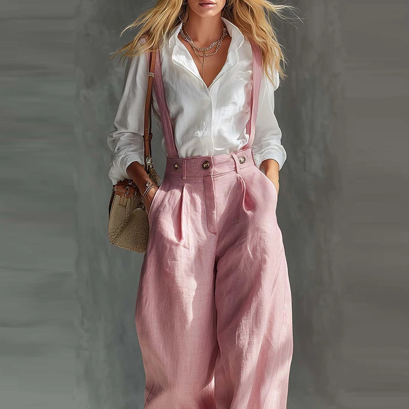 LIZAKOSHT  -  Spring Summer Women New Solid Halter Jumpsuits Elegant Sleeveless Hollow Out Commute Rompers Ladies High Waist Pocket Playsuits