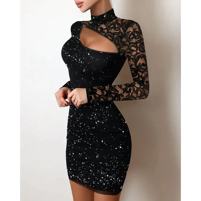 LIZAKOSHT  -  Lace Hollow Fashion Dress-perfect Curve Design, Every Detail Is Full of Temptation and Style, Showing Confidence and Charm