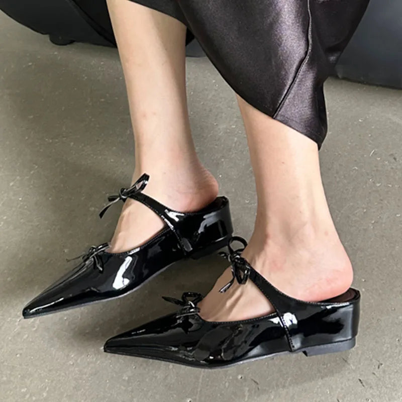 LIZAKOSHT  -  Fashion Mule Shoes Women Slippers Flat Heel Slides Casual Flip Flops Wedges Heels Sandal 2024 Brand Ankle Strap Mary Janes Mujer