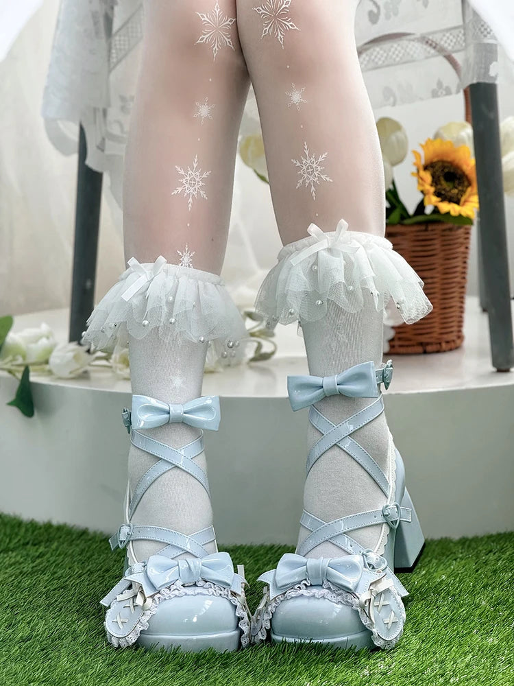 LIZAKOSHT  -  Middle Heel Drooping Ear Rabbit Lolita High Heels Sweet Japanese Round Toe Lolita Shoes Cute Girl Tea Party Single Shoes