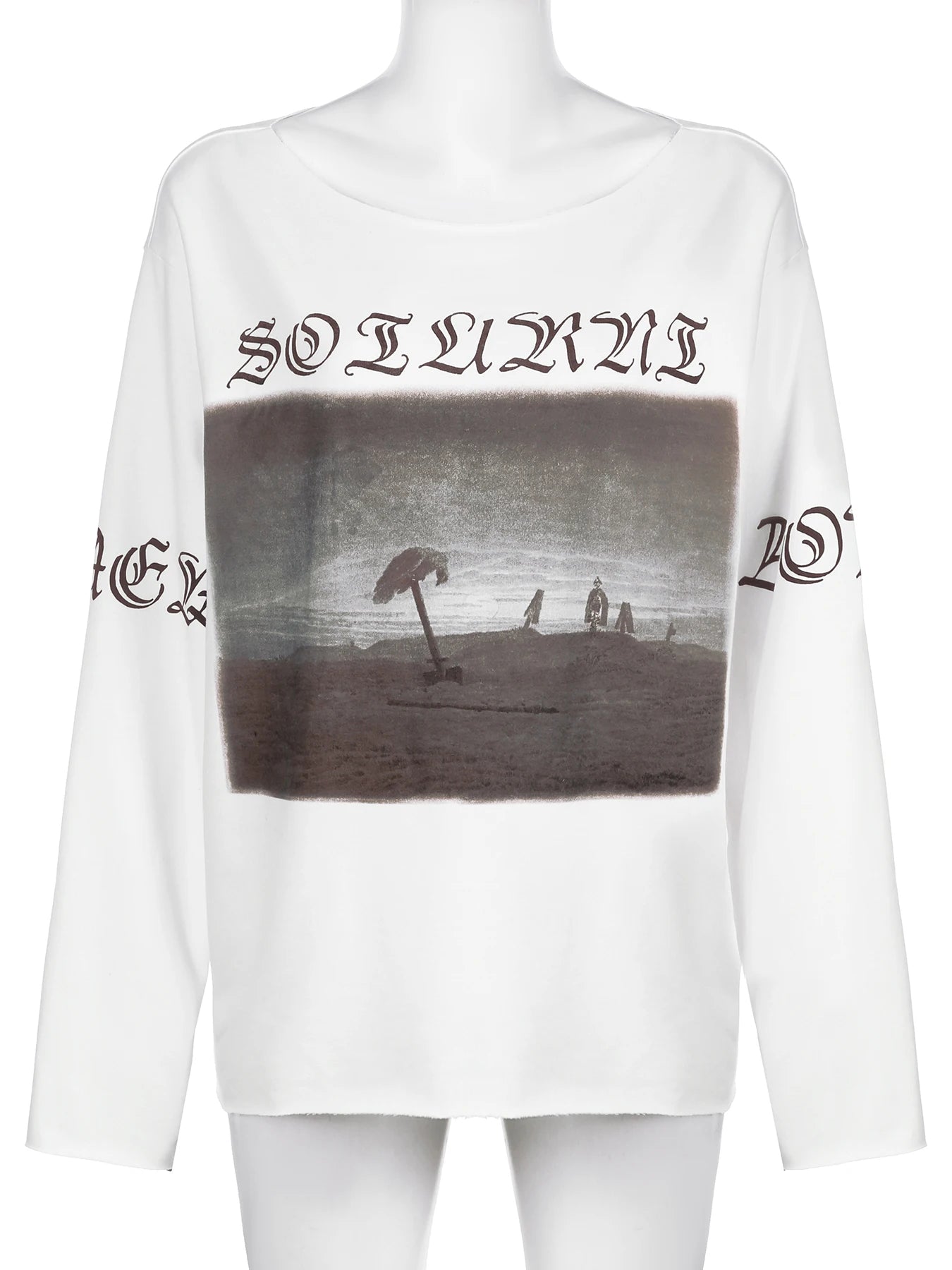 LIZAKOSHT  -  Casual Loose Printed T Shirt Sporty Basic O-Neck Long Sleeve Tees Women Autumn Spring Fashion Streetwear Ladies