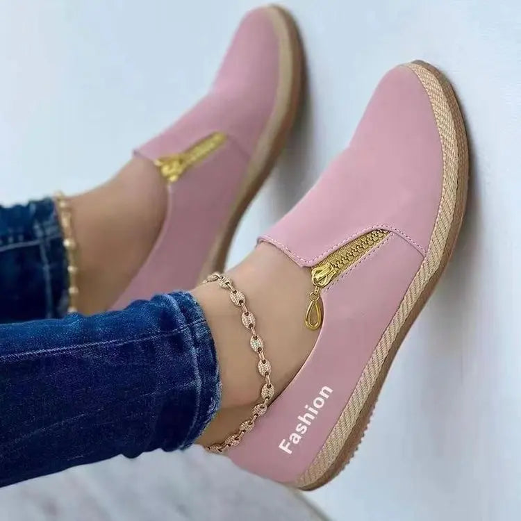 LIZAKOSHT  -  Casual Canvas Slip-On oes for Women with Jute Rope Platform Bot  Color Spring Autumn New Sle Faionable Flat oes