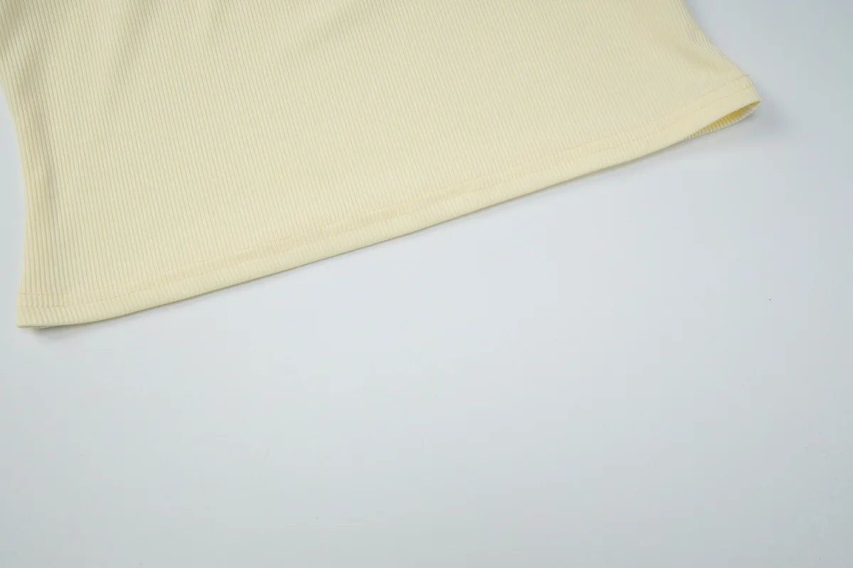 LIZAKOSHT  -  Woman Clothes Deep V-neck Yellow Tank Tops Sexy Sleeveless Lace Patchwork T-shirt Girls Y2K Corset Top Streetwear
