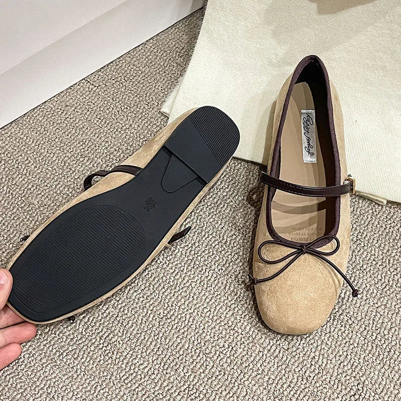 LIZAKOSHT  -  Fashion Buckle Strap Women Mary Janes Flats Dress Shoes Round Toe Female Flats Soft Ladies Lolita Shoes New Spring Autumn