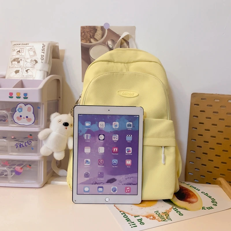 LIZAKOSHT  -  Waterproof Nylon Backpack for Women Multi-Pocket Travel Bagpack Female School Bag for Teenage Girls Boys Book Mochilas