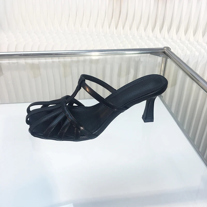 LIZAKOSHT  -  spring and summer new fashion high-heeled women's sandals square head wide sole women's shoes