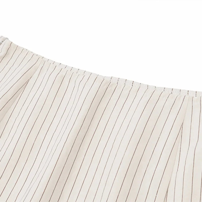 LIZAKOSHT  -  Lace Patchwork Contrast Sexy 2-Piece Club Outfits Female Stripe Print Full Sleeve Lacing Crop Cardigan+Mini Wrap Slit Skirt