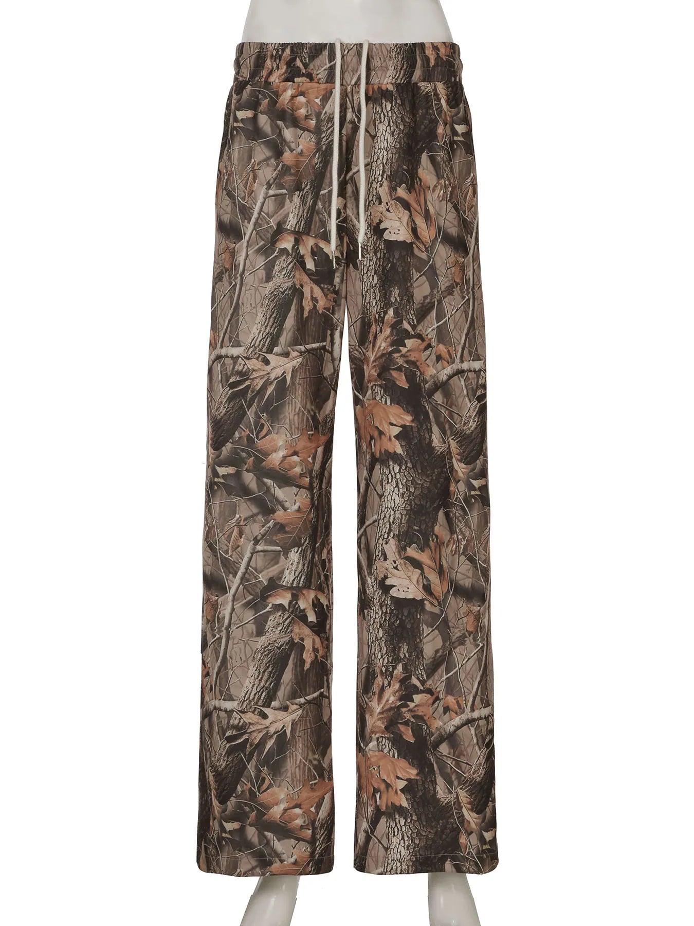 LIZAKOSHT  -  Vintage Plant Printed Wide Leg Pants Casual Loose Mid-Waisted Trouser Women Autumn Spring Fashion Streetwear Ladies