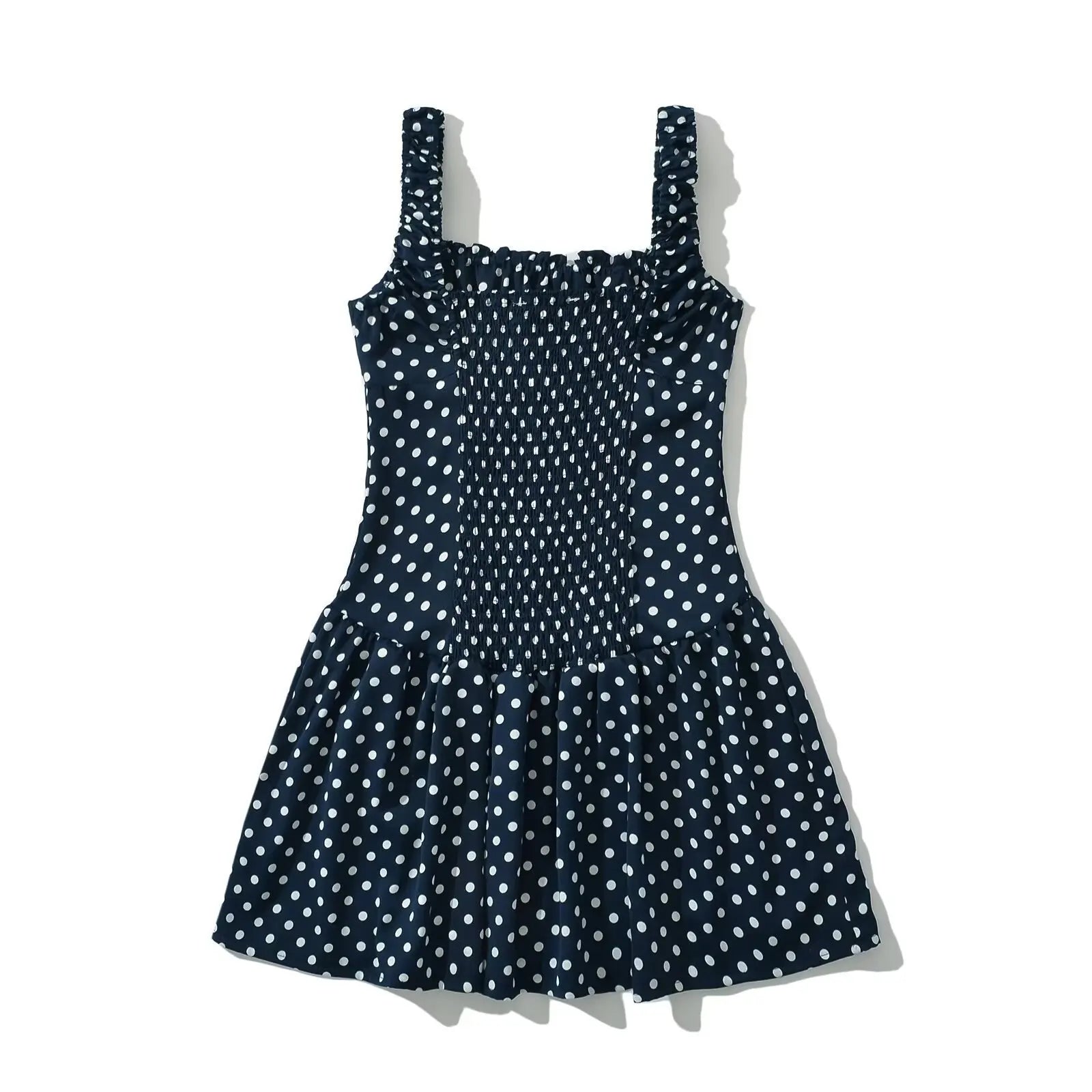 LIZAKOSHT  -  Europe and America Summer New Ruffled Mini Dress Polka-dot Strapless Skirt