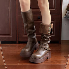 LIZAKOSHT  -  Lady Boots Shoes Boots-Women Black Autumn Lolita Retro Shoes Lady Boots Boots-Women Autumn Lolita Black