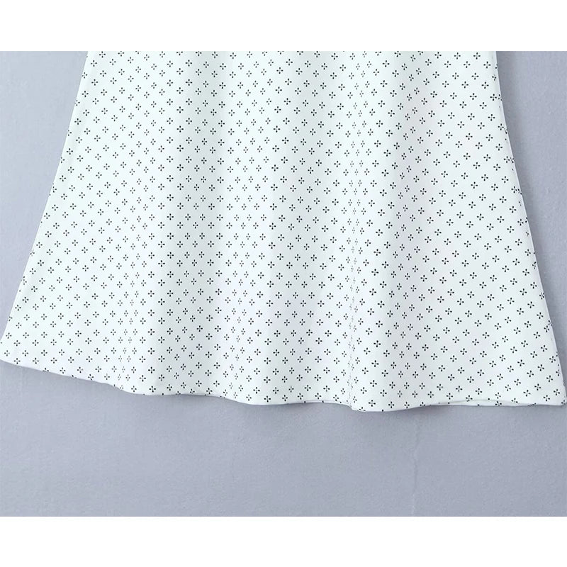 LIZAKOSHT  -  New 2024 Women Lace Trim Floral Print Fishtail Skirt Bow Elastic Waist Female Summer Midi Skirt Holiday