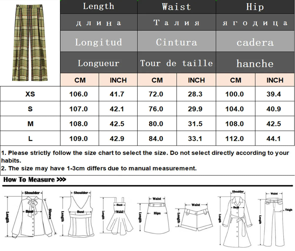 LIZAKOSHT  -  Women Autumn New Ramie Bloomers Plaid Printed Loose Pants Female Fashion Versatile Drawstring Streetwear Casual Trousers