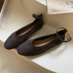 LIZAKOSHT  -  Brand Autumn Women Flat Shoes Ladies Round Toe Mary Jane Shoes Soft Sole Shallow Slip On Ballerinas Shoe Dree Shoes Mule