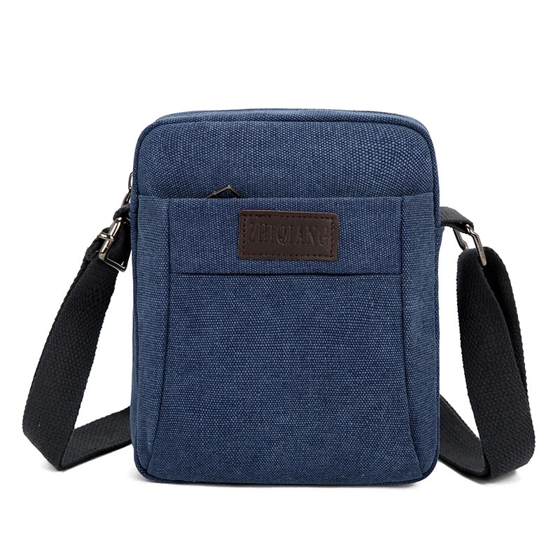 LIZAKOSHT  -  Outdoor Canvas Crossbody Chest Bag Men's Single oulder Sling Bag Faion  Bapa Mobile Phone Bag Leisure Sports