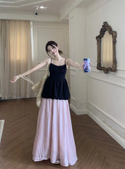 LIZAKOSHT  -  Y2K Vintage Two Piece Set Outfits Women Elegant Mini Skirt Casual Sleeveless Vest Korean Style Summer Beach Party Dress Sets