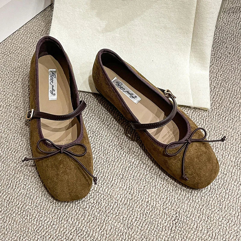 LIZAKOSHT  -  Fashion Buckle Strap Women Mary Janes Flats Dress Shoes Round Toe Female Flats Soft Ladies Lolita Shoes New Spring Autumn