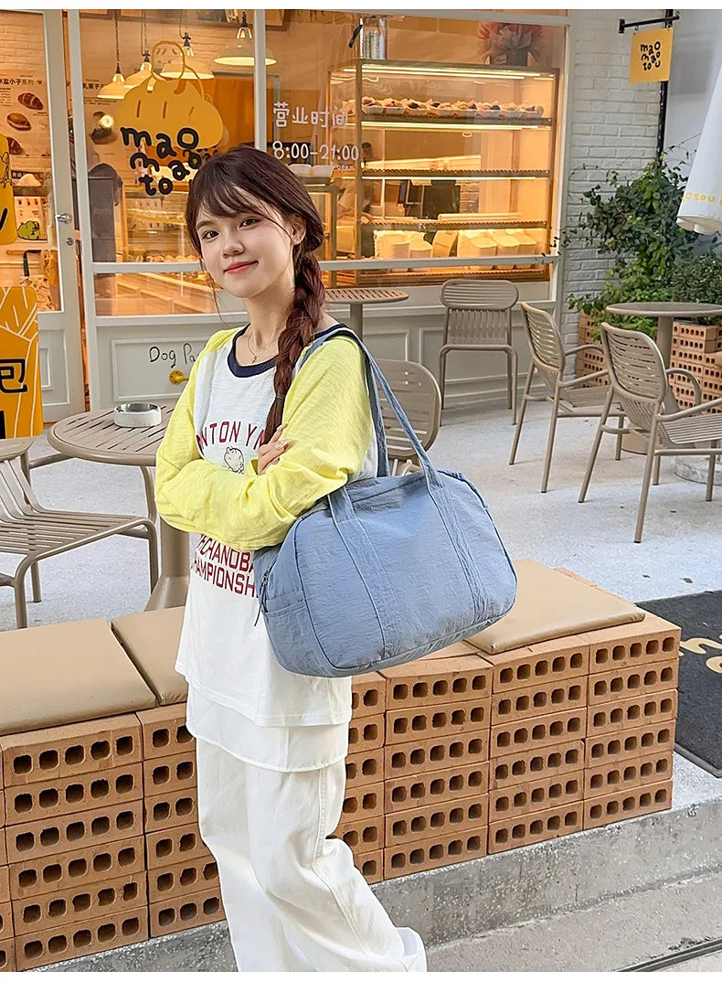 LIZAKOSHT  -  New Cute Shoulder Bag for Girls Simple Design Student Handle Bag  Bag for Textured Casual and Simple DesignTravel Daily Commute