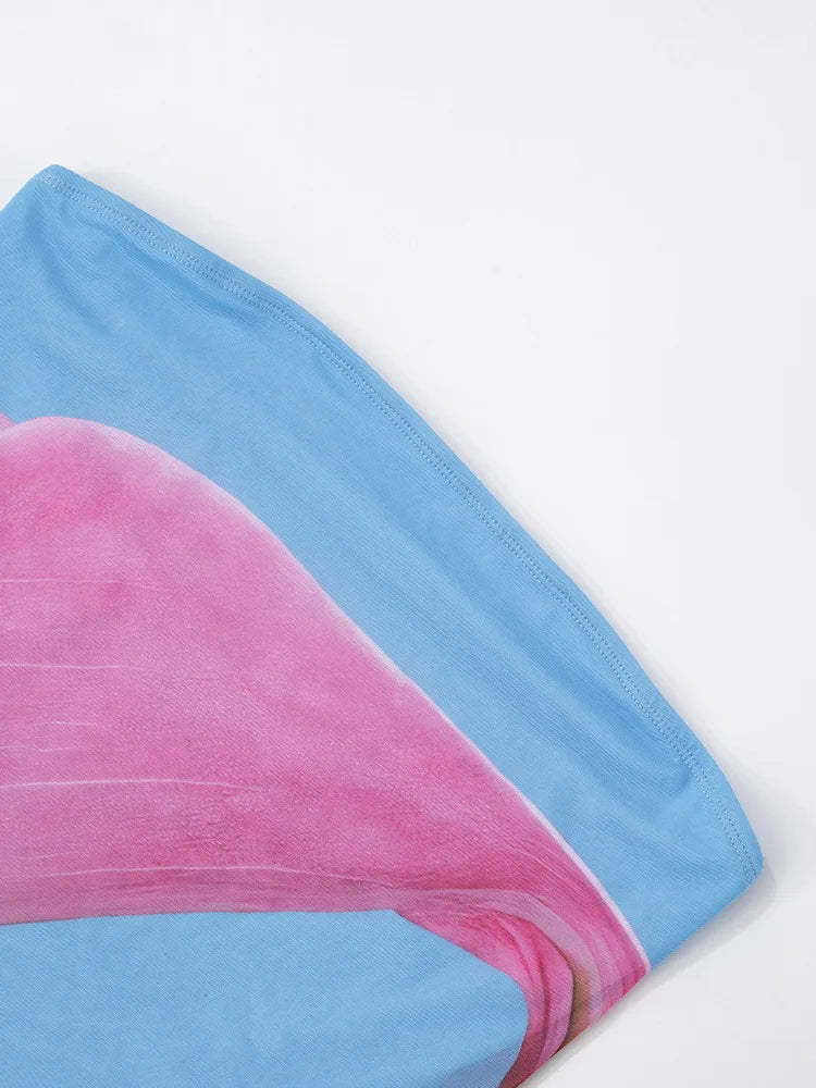 LIZAKOSHT  -  Summer Chiffon Printed Maxi Dress Women Patchwork Backless Slim Contrast Elegant Party Dress Ladies New Long Dress