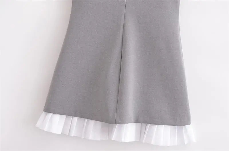 LIZAKOSHT  -  Dresses Women's Summer 2025 New Elegant Slim Fashion Patchwork Mini Holiday Dress Street Joker Youth Chic Dress