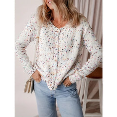 LIZAKOSHT  -  Clothes Autumn Women's Color Polka Dot Splicing Pullover Knitted Sweater