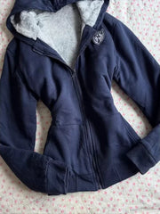 LIZAKOSHT  -  Y2k Aesthetic Embroidery Vintage Warm Hooded Coats Streetwear Women Casual Pocket Jackets Autumn Harajuku Punk Zipper Jacket