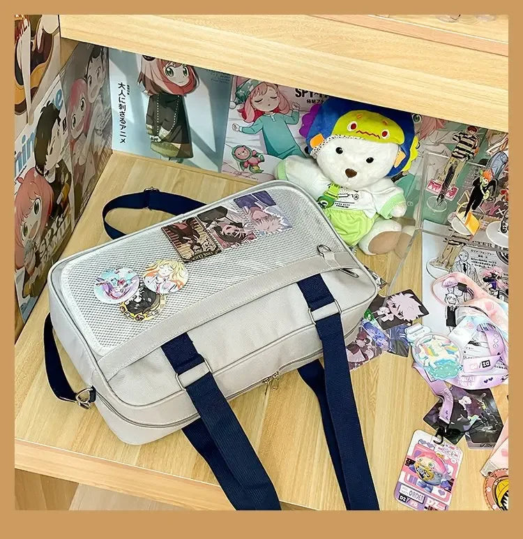 LIZAKOSHT  -  Japanese School Supplies JK Uniform Bag Two-dimensional Shoulder Slung Handbag Commuter Cereal and Pain Bag Shoulder Bag Women