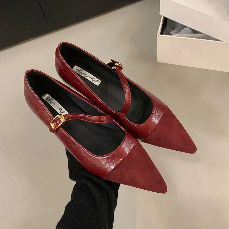LIZAKOSHT  -  Spring New Brand Women Flats Fashion Pointed Toe Slip On Ladies Casual Laofer Shoes Flat Heel Dress Flat Shoes Mujer New