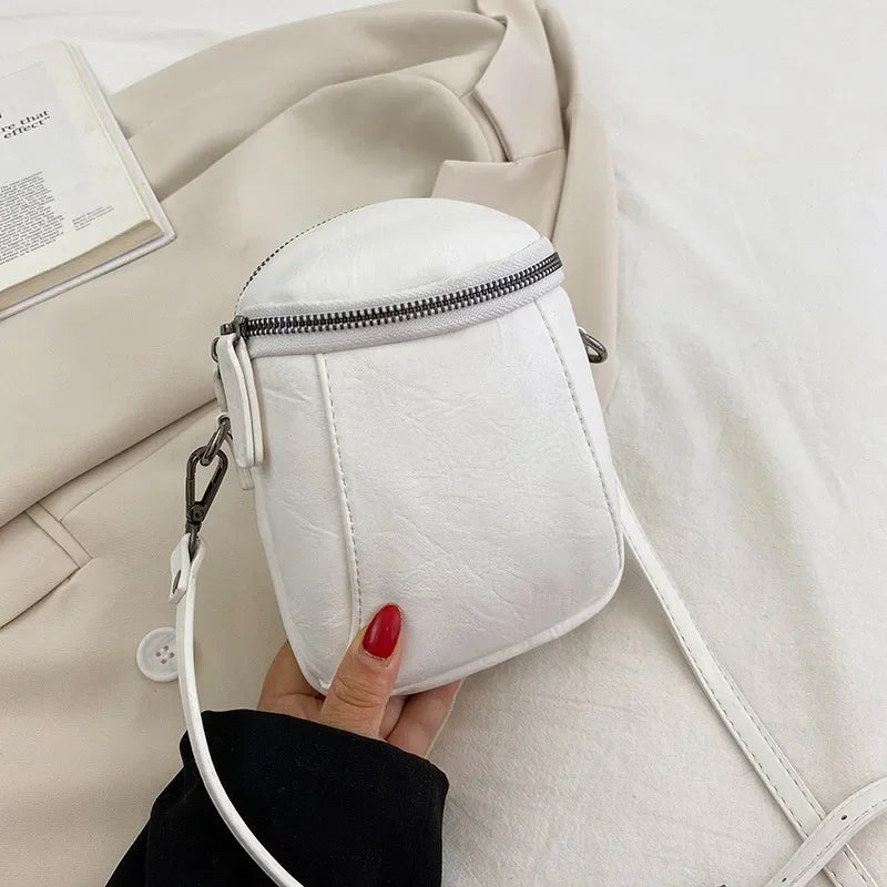 LIZAKOSHT  -  Vintage ladies Shoulder bag mini Handbags and purse PU leather design sling Crossbody Bag Casual Shell phone Wallet black bolsa