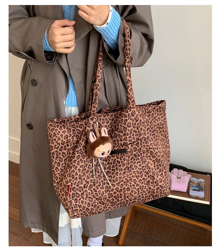 LIZAKOSHT  -  Retro Maillard Shoulder Bag Women Large Capacity Simple Tote Bag Winter Fashion Comfortable and Versatile Texture Storage Bags