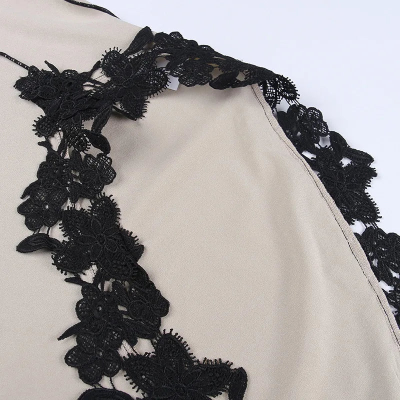 LIZAKOSHT  -  Sexy Deep Vstrap Dress Slim Fit Backless Party Dress Floral Vacation Bodycon Streetwear Long Dress Elegant Beach Skirt