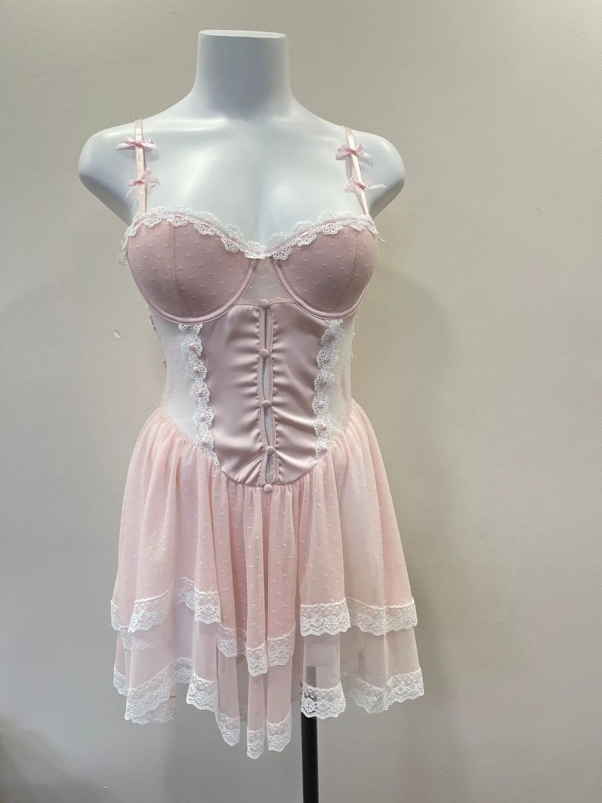 LIZAKOSHT  -  Vintage Lingerie Sexy Maid Nightgown Uniform Seduction Maid Cosplay Uniform Women's Sleepwear Strap Mesh See Through Nightgown