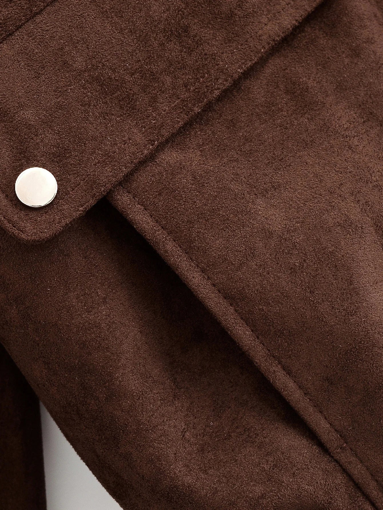 LIZAKOSHT  -  Vintage Suede Bomber Jacket For Women Brown Short Coat High Collar Long Sleeves With Pockets Overcoat New Autumn Winter