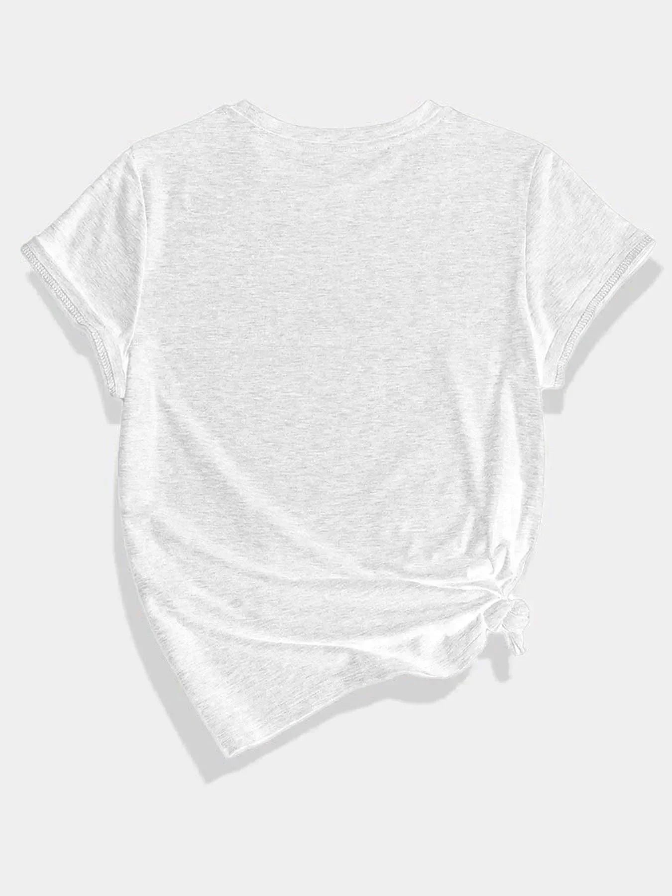 LIZAKOSHT  -  Plus Size Women's Round Neck Dandelion & Dragonfly Print Short Sleeve T - Shirt - Summer Fresh Casual Tops