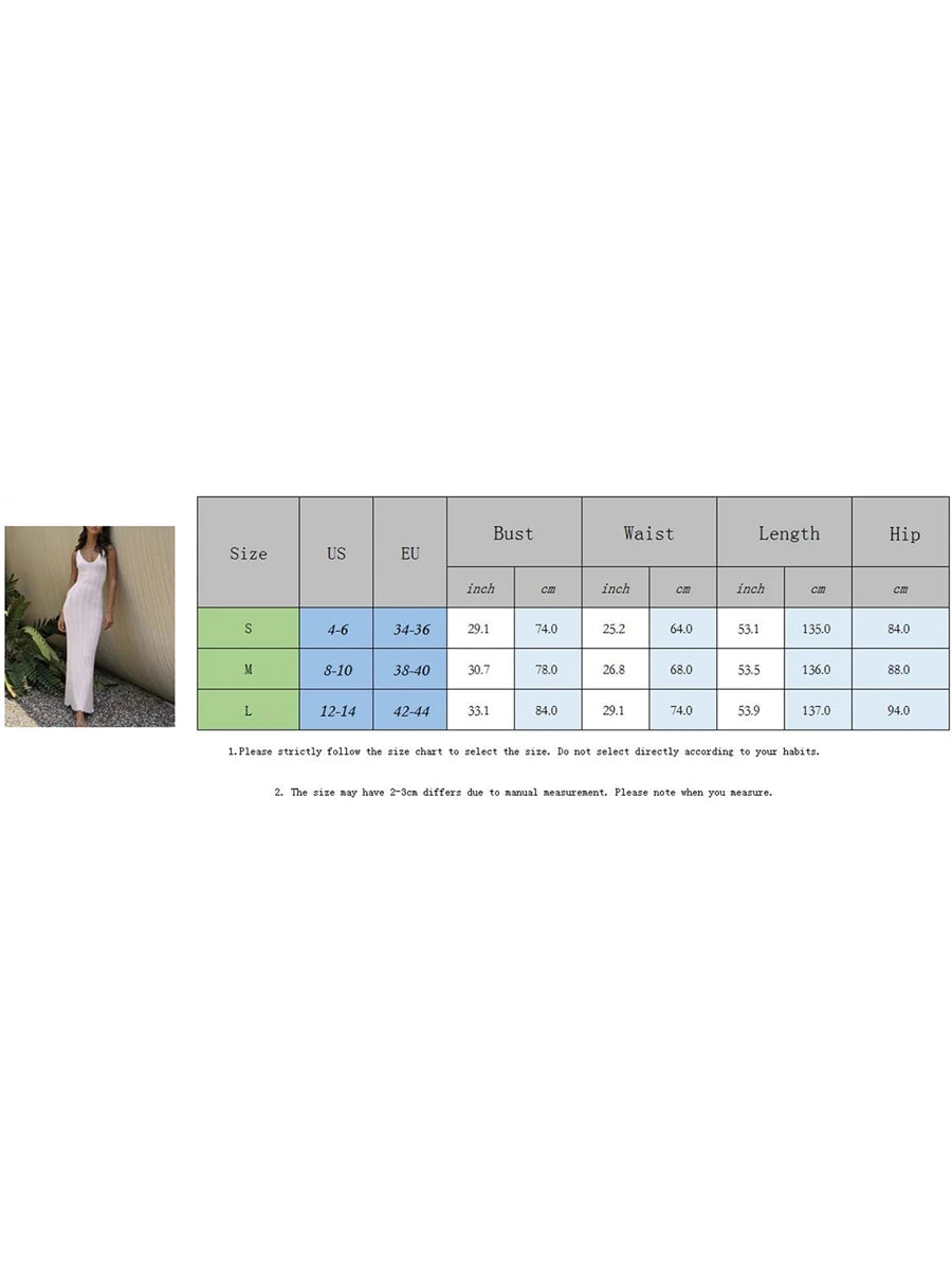 LIZAKOSHT  -  Knitted Elegant Women Long Backless Wrap Sexy Club Evening Party Dress Beach Party Summer Holiday Fashion Dress