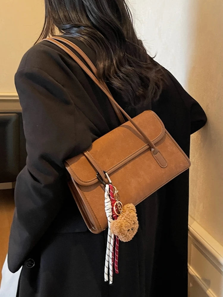 LIZAKOSHT  -  Retro Underarm Bag Large Capaci Casual Commuter Women's Bag oulder Bag Office Bag Faionable Simple Sle Korean Sle