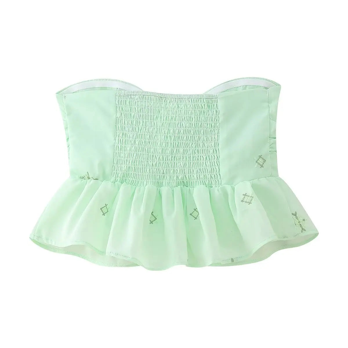 LIZAKOSHT  -  Spring New European and American Style Women's Embroidered Tube Top