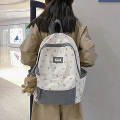LIZAKOSHT  -  Nylon Backpack for Women Large Capacity New Student Travel Rucksack Teenage Girls School Bag for Kids Cute Canvas Bookbag