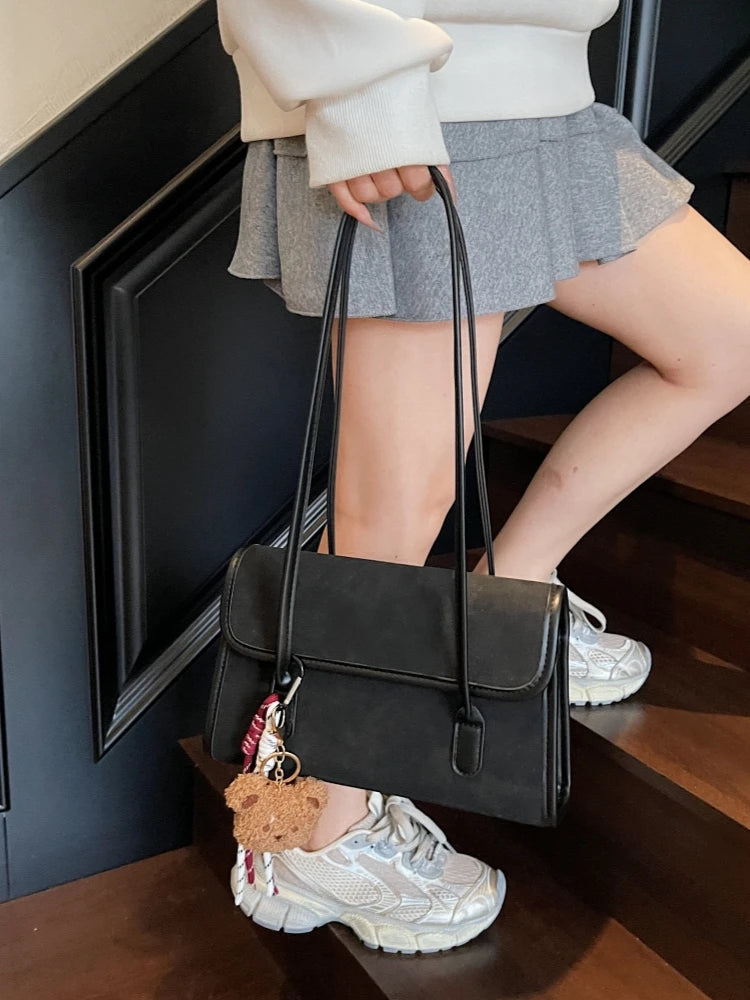 LIZAKOSHT  -  Retro Underarm Bag Large Capaci Casual Commuter Women's Bag oulder Bag Office Bag Faionable Simple Sle Korean Sle