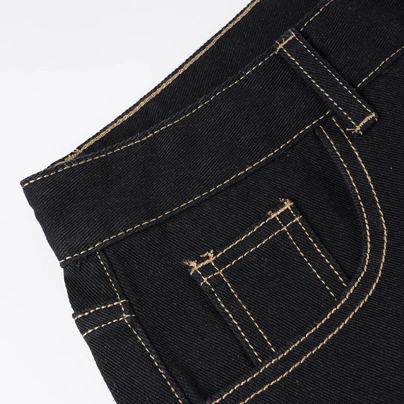 LIZAKOSHT  -  Retro Black Loose Wide Leg Denim Jeans Women's All-Match Low Waist Trousers Y2K Streetwear Denim Trousers Casual Outfit