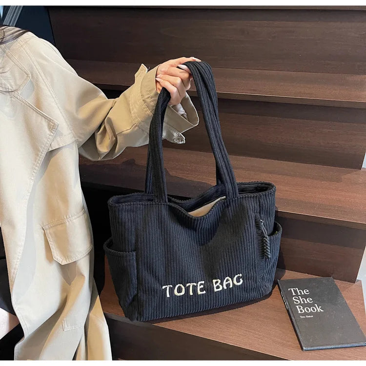 LIZAKOSHT  -  Versatile Large Capacity Top Handle Bag Stylish Plush Tote Bag High End Fashionable Shoulder Bag