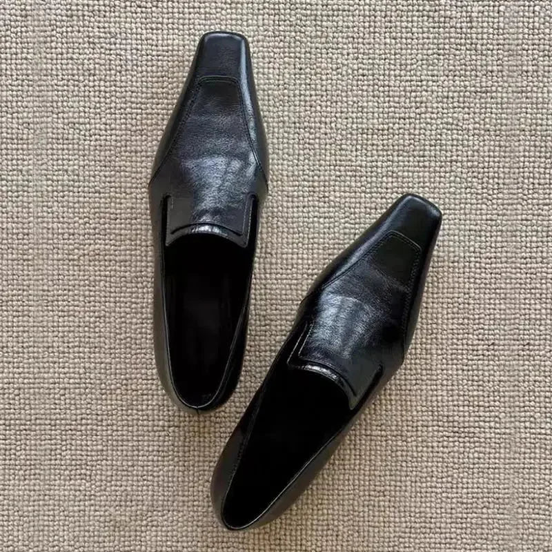 LIZAKOSHT  -   Versatile Low Heel Square Toe Slip-On Women's Shoes Fashionable Rubber Upgraded Comfortable Spring Autumn Collection