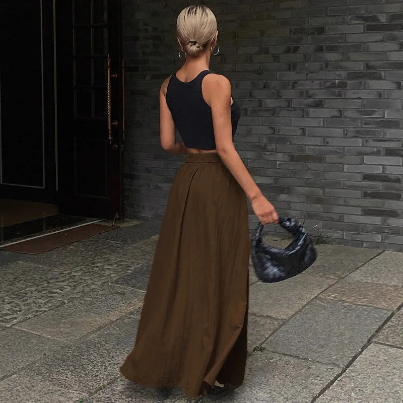 LIZAKOSHT  -  Autumn Women Solid Slim Fishtail Skirt Spring In Elegant Fashion High Waist Fold Skirts Lady Causal Street Short Dress Sexy