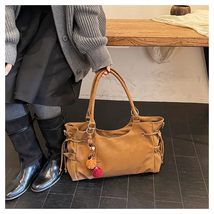 LIZAKOSHT  -  Simple Fashion Suede Crossbody Bag Women Large Capacity Shoulder Bag for Work Comfortable and Versatile Texture Commuting Bag