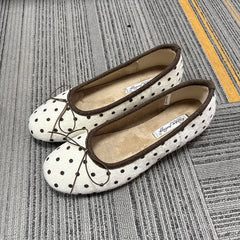 LIZAKOSHT  -  Winter Female Round Toe Ladies Flat With Plush Shoes  New Autumn Butterfly-Knot Fashion Fur Flats Slip On Shoes For Women Ballet