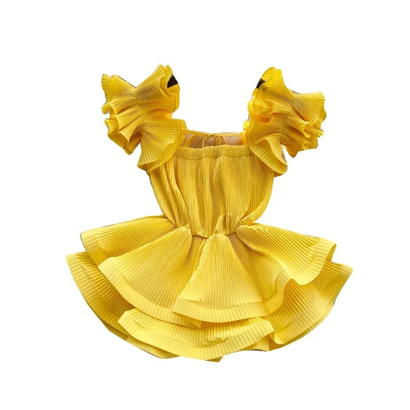 LIZAKOSHT  -  European Goods Small Shirt Explosion Heavy Pressed Ruffled Edge Halter Chiffon Shirt Slim Short Ruffled Swing Top Woman Tops