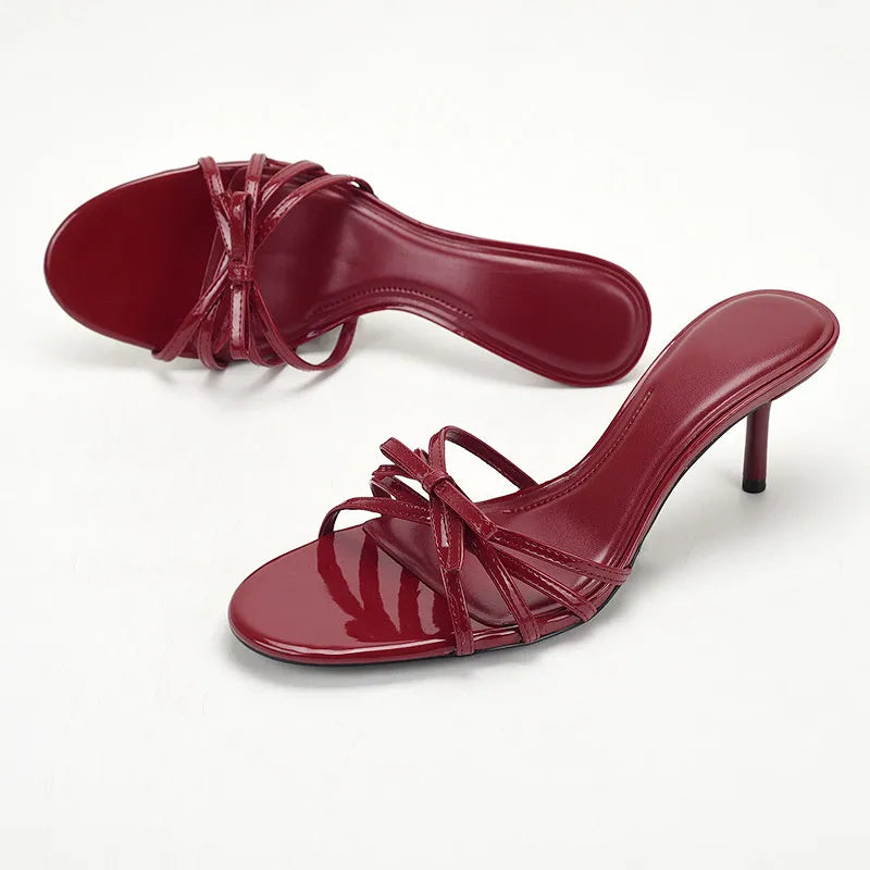 LIZAKOSHT  -  Spring New Brand Women Slipper Fashion Pointed Toe Slip On Mules Shoes Thin High Heel Ladies Elegant Nightclub Slides Pump